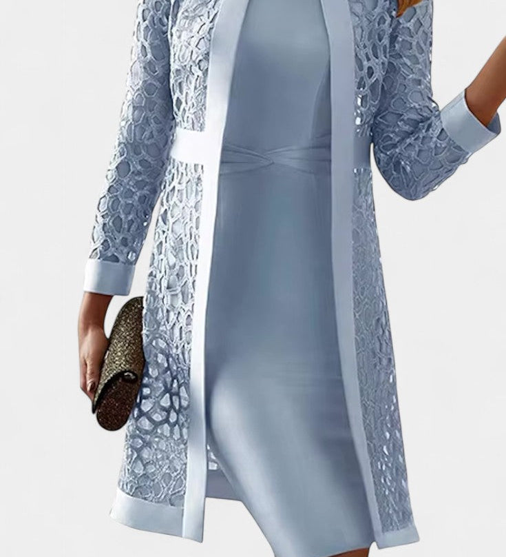 Freya Ensemble de Robe Deux Pièces avec Dentelle