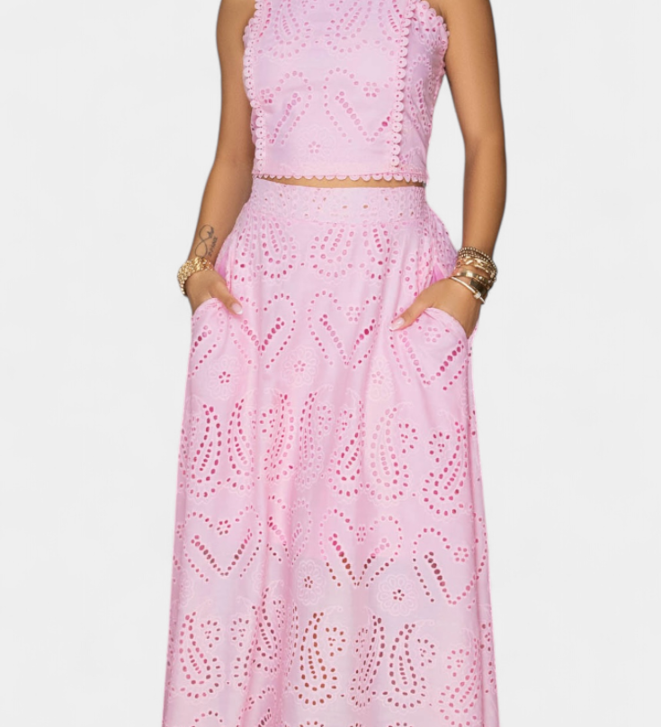 Danitza Ensemble Romantique en Dentelle Florale Découpée