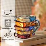 Tasse 3D faite à la main pour les amateurs de livres