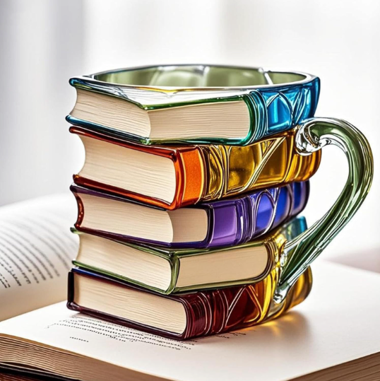 Tasse artistique 3D "Aurora - Motif de livre"