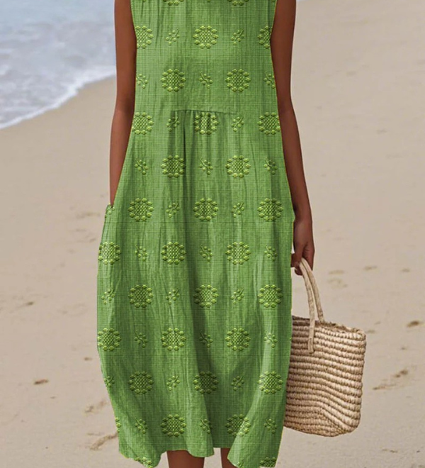 Rosa | Robe Midi Brodée