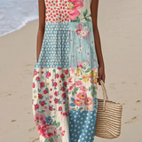 Anna | Robe Midi Patchwork