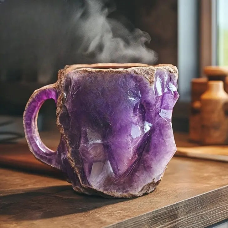 Vase en cristal minéral pour café