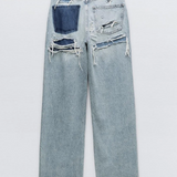 Jeans Roxy Vintage Effilochés Taille Haute