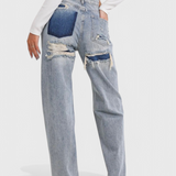 Jeans Roxy Vintage Effilochés Taille Haute