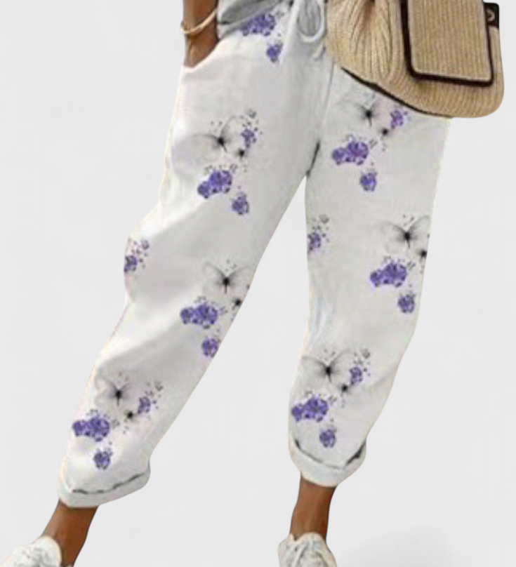 Alba Pantalon Large Taille Haute