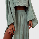 Martha Ensemble de Deux Pièces avec Jupe à Fente Haute