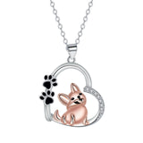 Collier de Chien Amical en Or Rose