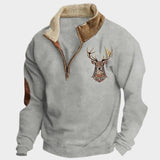 Christos™ | Sweat à Capuche d'Hiver en Polaire avec Design de Cerf