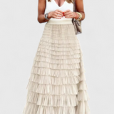 Jupe Longue en Tulle Vintage Capucine