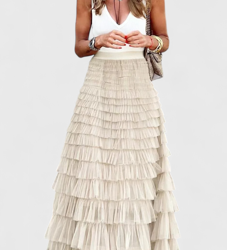 Jupe Longue en Tulle Vintage Capucine