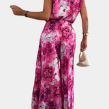 Liora Ensemble de Deux Pièces avec Top Structuré et Pantalon Plissé