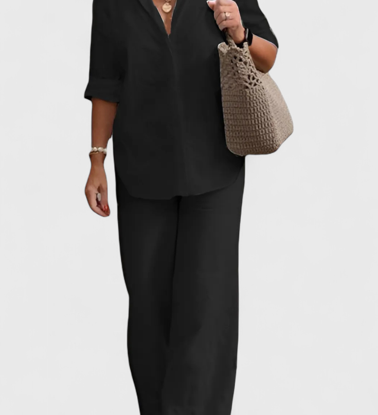 Ensemble Skye en Lin et Coton à Silhouette Décontractée