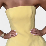 Clarita Ensemble de Deux Pièces Plissé Sans Bretelles