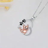 Collier de Chien Amical en Or Rose