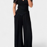 Ensemble Confortable à Deux Pièces Ruslana avec Décolleté en V Croisé