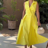 EMANUELA | ROBE À COL EN V