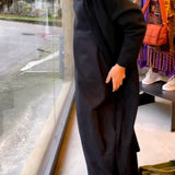 Clara - Robe midi noire avec poches