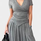 Ensemble Confortable à Deux Pièces Ruslana avec Décolleté en V Croisé