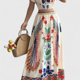 Ensemble Itzel Bohème avec Imprimé Ethnique