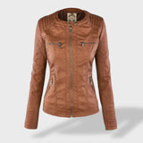 Lucía | Veste en cuir pour femme avec capuche