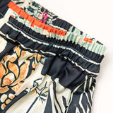 Pantalons Droits Taille Haute avec Imprimé Floral