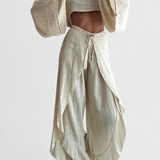 Ensemble Fluide Elsie avec Kimono et Pantalon Croisé