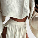 Martha Ensemble de Deux Pièces avec Jupe à Fente Haute