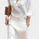 Jupe Ada H-Line Unie au Style Urbain Moderne