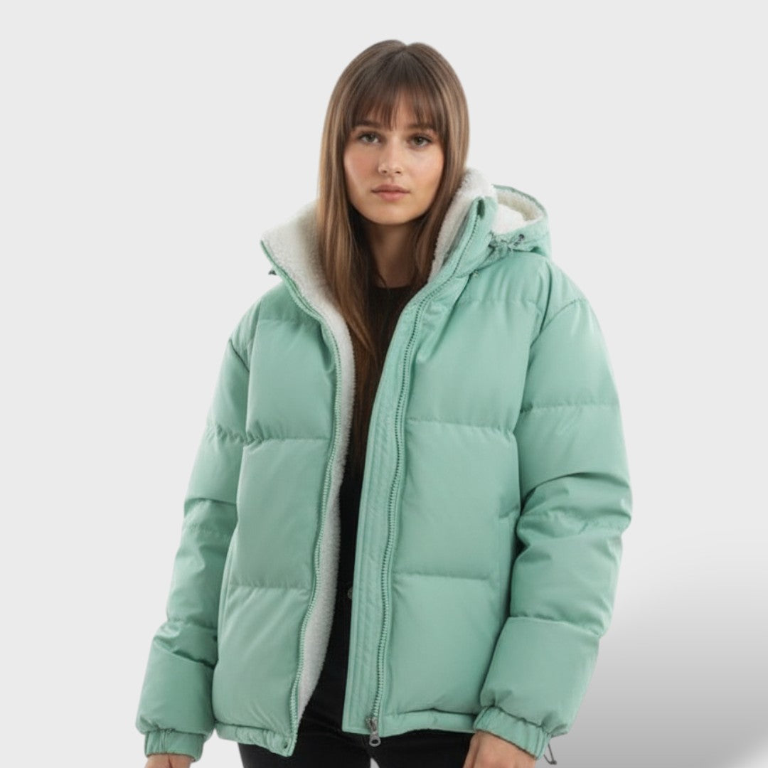 Veste d'hiver chaude pour femmes avec fermeture éclair