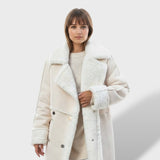 Manteau Polaire Long Femme Ava Élégant et Chaud