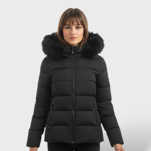 Manteau Matelassé d'Hiver avec Capuche