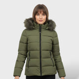 Manteau Matelassé d'Hiver avec Capuche