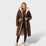 Manteau réversible noir femme hiver