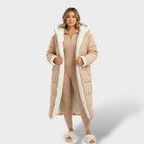 Manteau réversible noir femme hiver