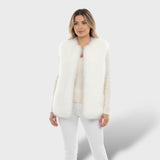 Gilet en Fourrure Femme Hiver Élégant