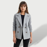 Blazer Femme Élégant Amora avec Manches en Tricot Rayées