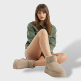 Bottes de Neige Femme Semelle Épaisse