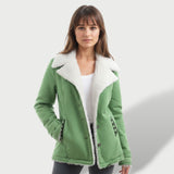 Manteau Long Femme Hiver avec Revers Élégant