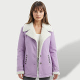 Manteau Long Femme Hiver avec Revers Élégant