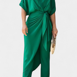 Ensemble Mayleen Croisé avec Nœud Frontal et Pantalon Droit