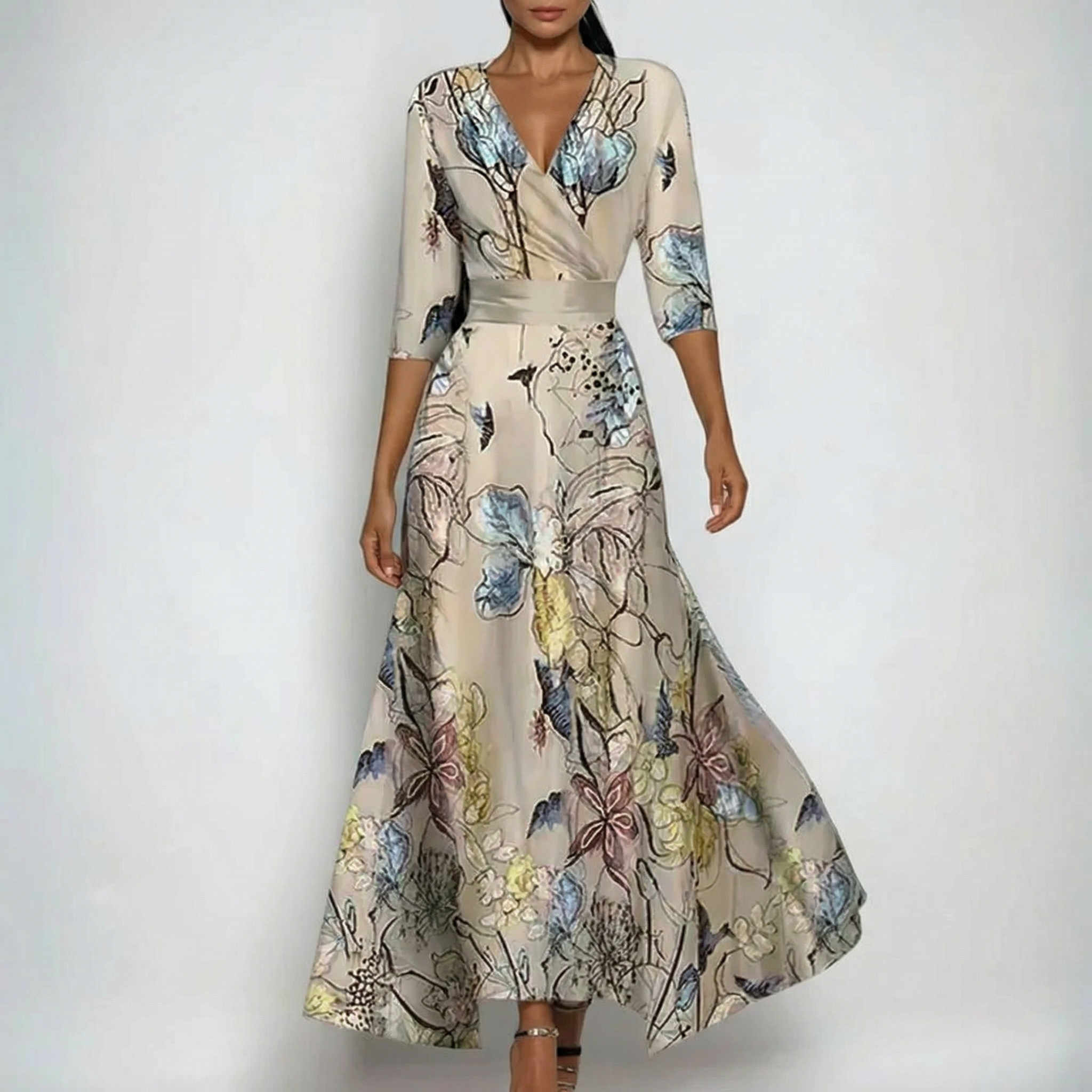 Leona | Robe Élégante à Fleurs