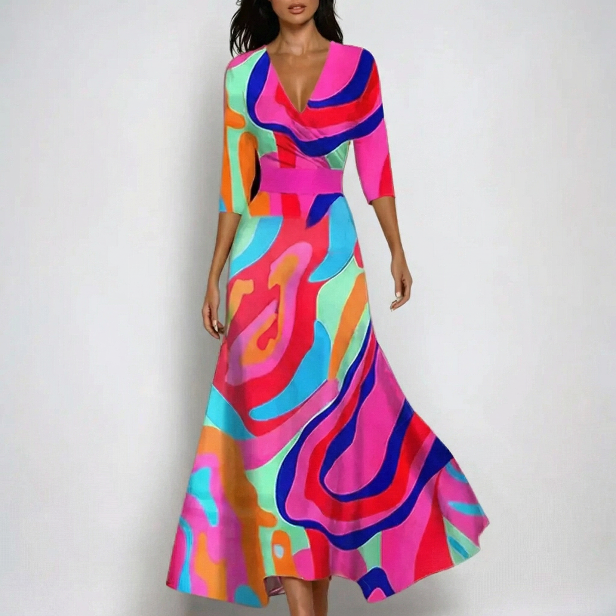 Leona | Robe Élégante à Fleurs