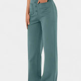 Pantalons Droits Taille Haute et Élastiques Nova