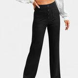 Pantalons Droits Taille Haute et Élastiques Nova