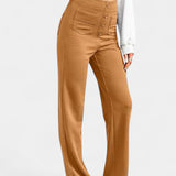 Pantalons Droits Taille Haute et Élastiques Nova