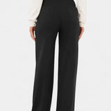 Pantalons Droits Taille Haute et Élastiques Nova