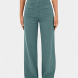 Pantalons Droits Taille Haute et Élastiques Nova