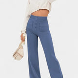 Pantalons Droits Taille Haute et Élastiques Nova