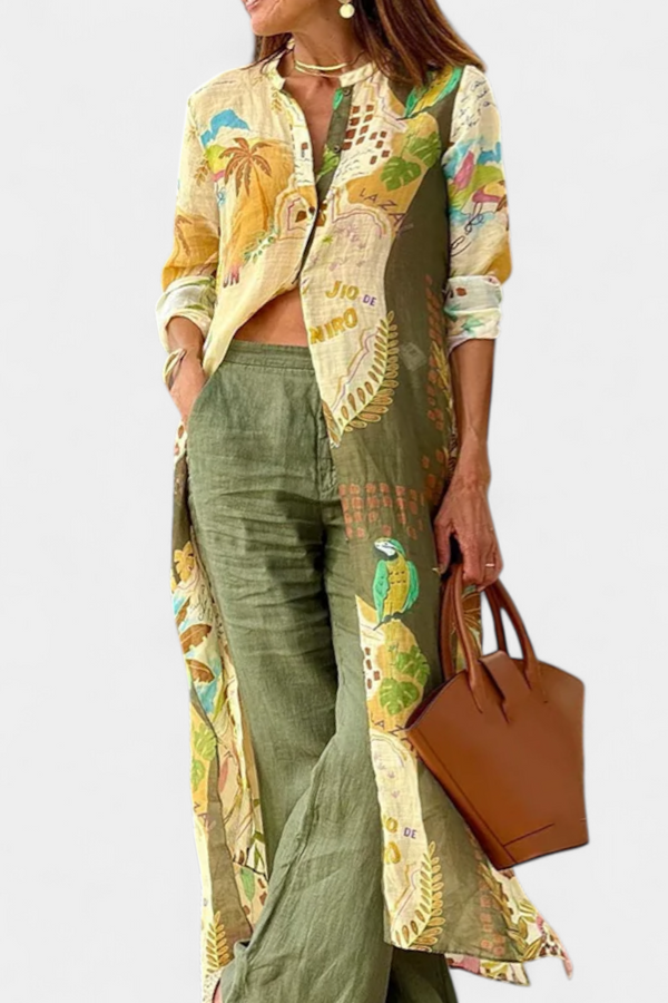 Melvina Ensemble Coordonné en Lin au Style Intemporel